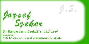 jozsef szeker business card